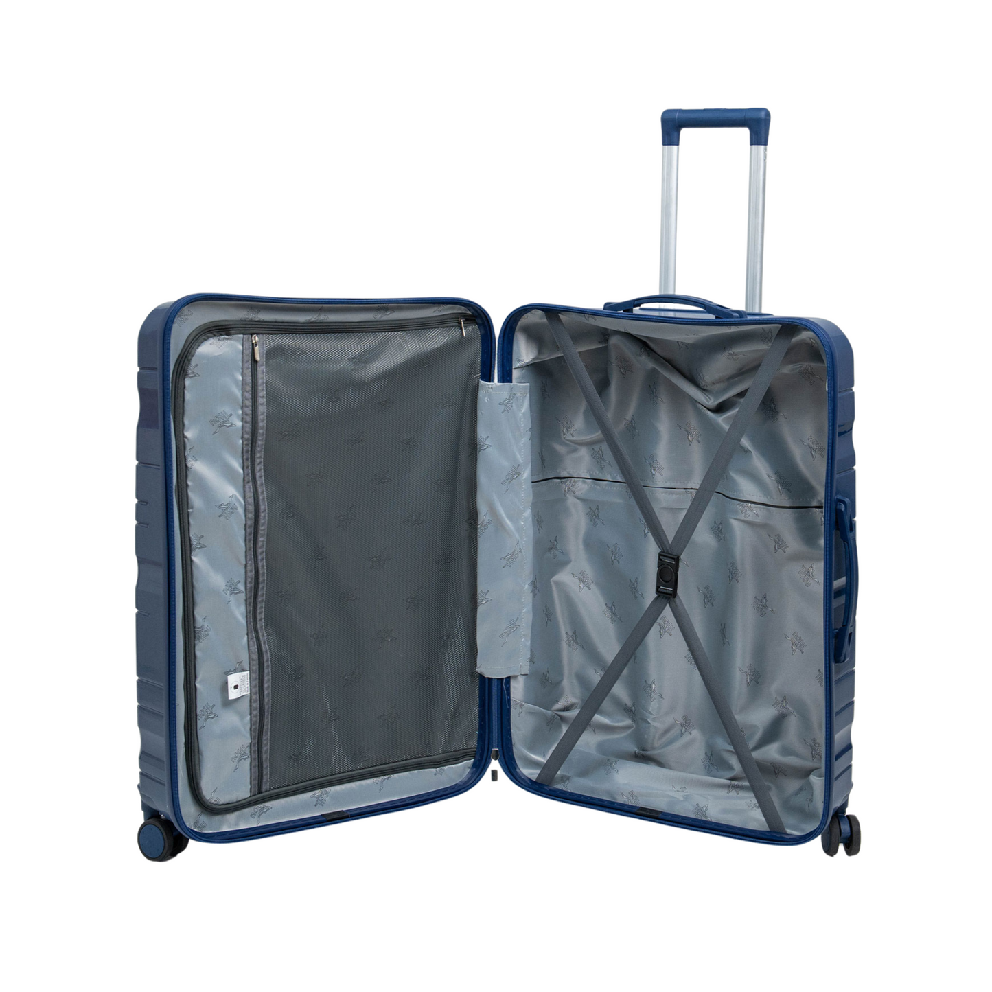 Série de trois Valises incassables à roues démontables Bleu