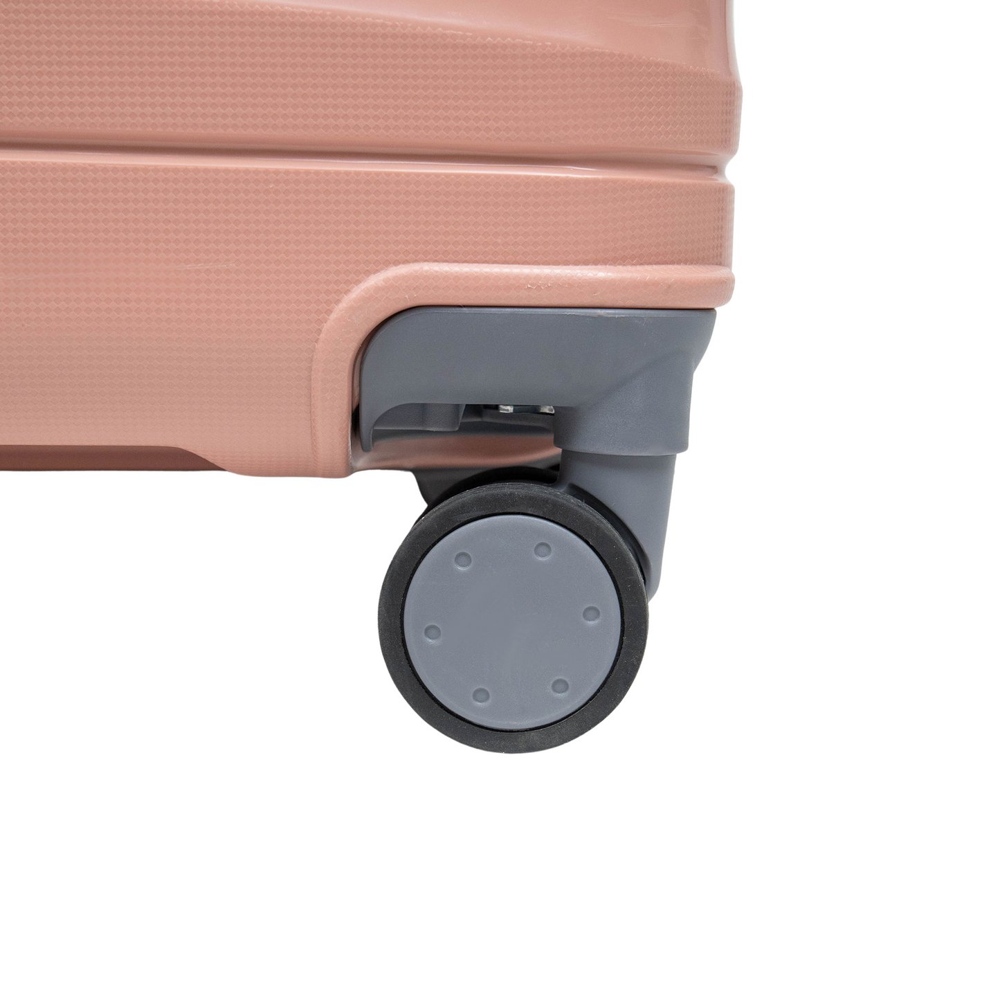 Série de trois Valises incassables à roues démontables Saumon accessoires Gris